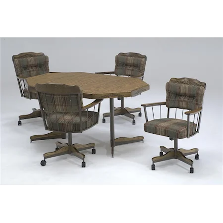 Laminate Table and Swivel Chair Set